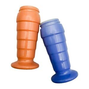 Vintage 1940s Hazel-Atlas Moderntone Platonite Pink/Blue Salt & Pepper Shakers